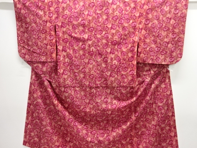 JAPANESE KIMONO / ANTIQUE HITOE KIMONO / TAISHO ROMAN STYLE / FLOWER